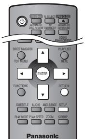 OK/MAKE SELECT ON/OFFICE AVINGS DIRECT NAME ON/OFFIC SUPPORTS STANDARD STANDARD PANASONIC DIRECT NAVATOR TOP MENU PLAY LIST MENU ENTER FUNCTIONS RETURN SUBTITLE AUDIO ANGLE-PAGE SETUP PLAY MODE PLAY SPEED ZOOM GROUP Panasonic