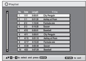 PANASONIC DVD-S29EG - Wiedergabe einer Abspielliste - 1