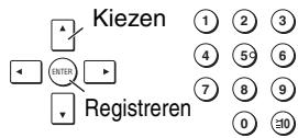 Kiezen 1 2 3 4 5 6 7 8 9 0 10 ENTER Registreren