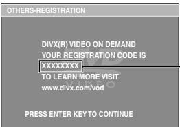 PANASONIC DVD-S325 - Affichage du code d'enregistrement de l'appareil - 1