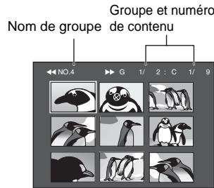 PANASONIC DVD-S33 - Pour selectionner une image dans un autre groupe - 1