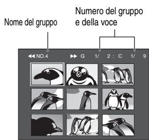 PANASONIC DVD-S33 - Selezionare un'immagine in un alto gruppo - 1