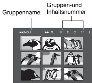 PANASONIC DVD-S33 - So wahlen Sie ein Bild in einer anderen Gruppe aus - 1