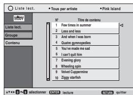 PANASONIC DVD-S422 - Sélection à partir des listes - 1