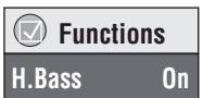 PANASONIC DVD-S422 - Press [H.BASS] to select "On". - 1
