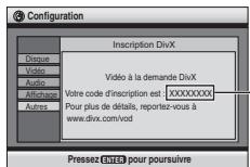 PANASONIC DVD-S422 - Affichage du code d'enregistrement de cet apparéil - 1