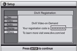 PANASONIC DVD-S422 - Display the unit's registration code - 1
