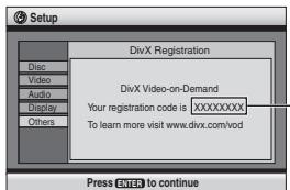 PANASONIC DVD-S49 - Afficher le code d'enregistrement de l'appareil - 1