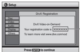 PANASONIC DVD-S49 - Anzeige des Gerät-Registrarungscodes - 1