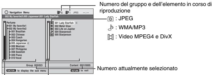 PANASONIC DVD-S49 - Riproduzione dall'elemento selezionato (Navigation Menu) - 1