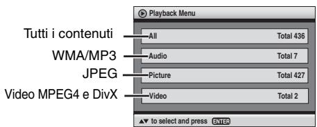 PANASONIC DVD-S49EG - Riproduzione degli elementi in base a un ordine (Playback Menu) - 1