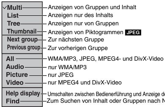 PANASONIC DVD-S49EG - Gebrauch von Untermenüs - 1