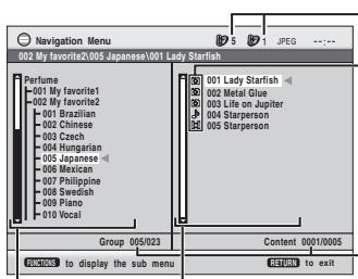 PANASONIC DVD-S49EG - Lecture à partir de l'objet selectionné (Navigation Menu) - 1