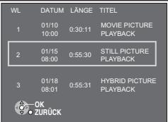 PANASONIC DVD-S54 - Wiedergabe der Wiedergabeliste - 1