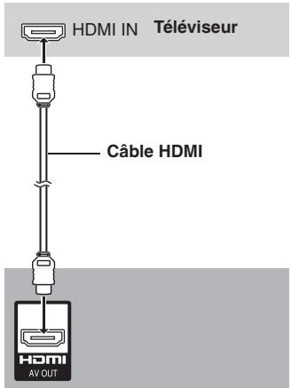 HDMI IN Téléviseur Câble HDMI HDMI AV OUT