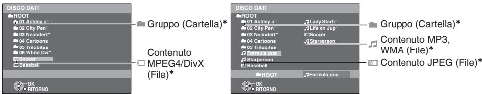 DISCO DATI ROOT 01 Ashley a~ 02 City Pen~ 03 Neandert~ 04 Cartoons 05 Trilobites 06 White Dw~ Soccer Baseball OK RITORNO Gruppo (Cartella)* Contenuto MPEG4/DivX (File)* DISCO DATI ROOT 01 Ashley a~ 02 City Pen~ 03 Neandert~ 04 Cartoons 05 Trilobites Formula one Starperson Baseball ROOT OK RITORNO Lady Starfi~ Life on Jup~ Soccer Starperson Gruppo (Cartella)* Contenuto MP3, WMA (File)* Contenuto JPEG (File)*