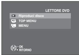 LETTORE DVD Riproduci disco TOP MENU MENU OK RITORNO