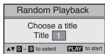 PANASONIC DVD-S97 - ■ Random play - 1