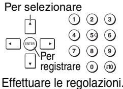 Per selezionare ENTER Per registrare 1 2 3 4 5 6 7 8 9 0 10 Effettuare le regolazioni.