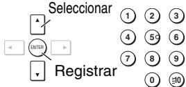 Seleccionar ENTER Registrar