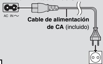 AC IN~ Cable de alimentación de CA (incluido)