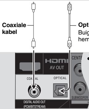 Coaxiale kabel Opti Buig hem HDMI AV OUT COAL OPTICAL DIGITAL AUDIO OUT (PCM/BITSTREAM) CENTE SUBWOOFER