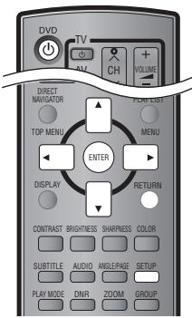 DVD TV DH VOLUME DIRECT NAVIGATOR TOP MENU ENTER DISPLAY RETURN CONTRAST BRIGHTNESS SPARNESS COLOR SUBTITLE AUDIO ANGLEPAGE SETUP PLAY MODE DNR ZOOM GROUP