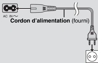 AC IN~ Cordon d'alimentation (fourni)