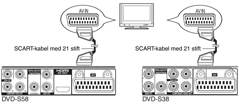 PANASONIC DVD-S38 - Ansluta till en TV - 1
