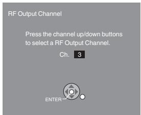 RF Output Channel Press the channel up/down buttons to select a RF Output Channel. Ch. 3 ENTER