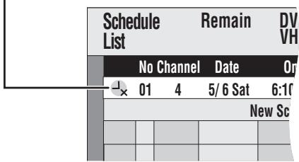 PANASONIC DMRES45V - Press [▲, ▼] to select “Schedule set to Off” and press [ENTER]. - 1