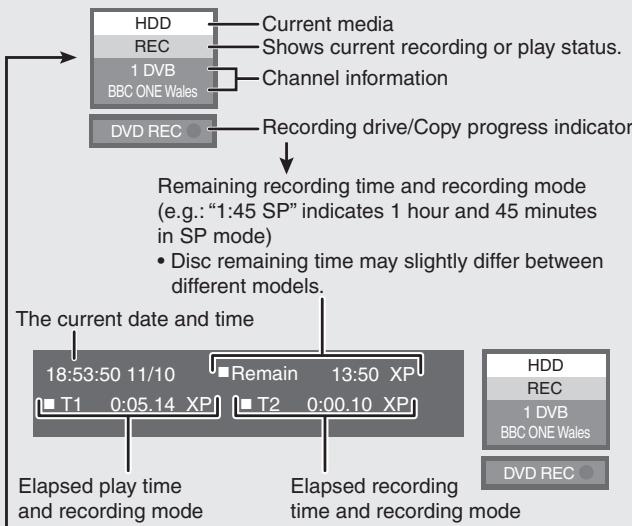 PANASONIC DMREX89EB - Status Messages - 2