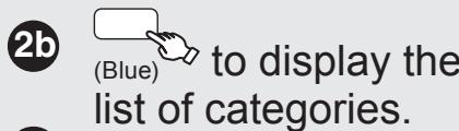 2b (Blue) to display the list of categories.