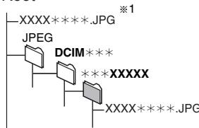 XXXX*****.JPG ※1 JPEG DCIM*** *****XXXXX XXXX*****.JPG