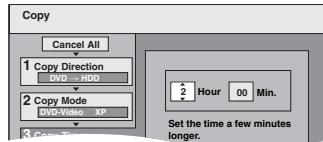 PANASONIC DMREX89EB - ⑥ Set "Copy Time". - 1