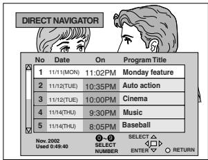 PANASONIC DVDF61P - Press [DIRECT NAVIGATOR]. - 1