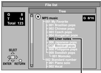 PANASONIC DVDRV32GC - Using the tree screen to find a group - 1