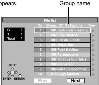 PANASONIC DVDRV32GC - Using menus to play MP3 discs - 1