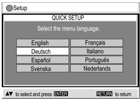 PANASONIC DVDS27EB - QUICK SETUP - 1