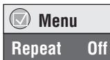 PANASONIC DVDS47PLA - Pulse varias vezes [REPEAT] para seleccionar un elemento que va a repetir. - 1