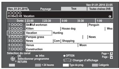 PANASONIC DMR-XW380 - Appuyez sur [GUIDE]. - 1