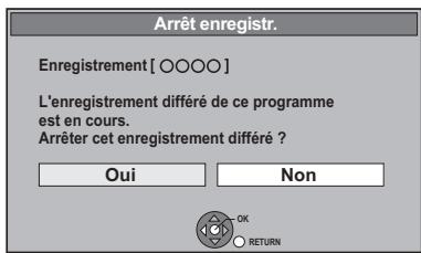 PANASONIC DMR-XW380 - Pour annuler l'enregistrement quand l'enregistrement différé a déjà commencé - 1