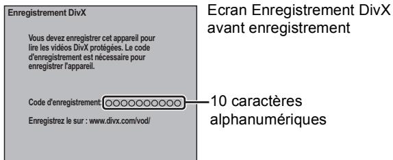 PANASONIC DMR-XW380 - ■ Affichage du code d'enregistrement de l'appareil. - 1