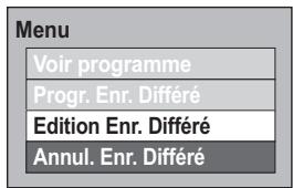 PANASONIC DMR-XW380 - Pour modifier l'enregistrement différé de l'écran du TV Guide - 1