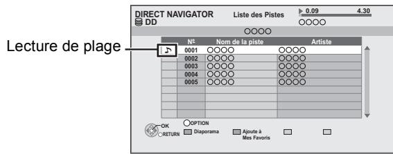 PANASONIC DMR-XW380 - Sélectionnez la piste, puis appuyez sur [OK]. - 1