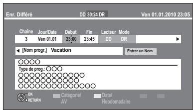 PANASONIC DMR-XW380 - Sélectionnez le programme, puis appuyez sur [OK]. - 2