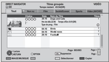 PANASONIC DMR-XW380 - Appuyez sur - 1