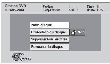 PANASONIC DMR-XW380 - Gestion du disque et des cartes - 1