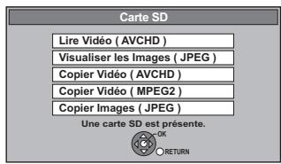 PANASONIC DMR-XW380 - ■ Depuis une carte SD Introduisez une carte SD. - 1