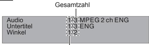 Gesamtzahl Audio 1/3 MPEG 2 ch ENG Untertitel 1/3 ENG Winkel 1/2